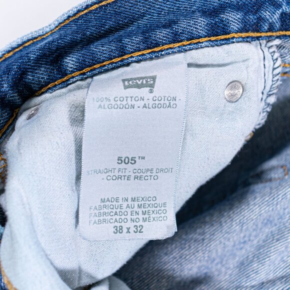 Levis 505 Regular Fit Jeans 38 Y2K Skate Grunge Punk Streetwear - Picture 6 of 10